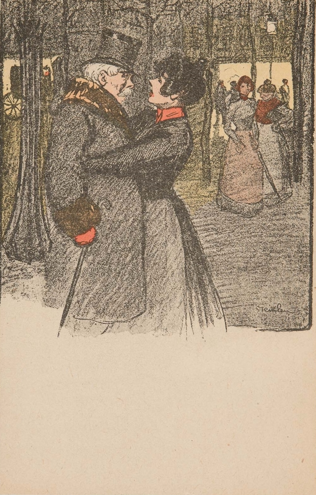 Theophile-Alexander Steinlen. Lovers in the Park