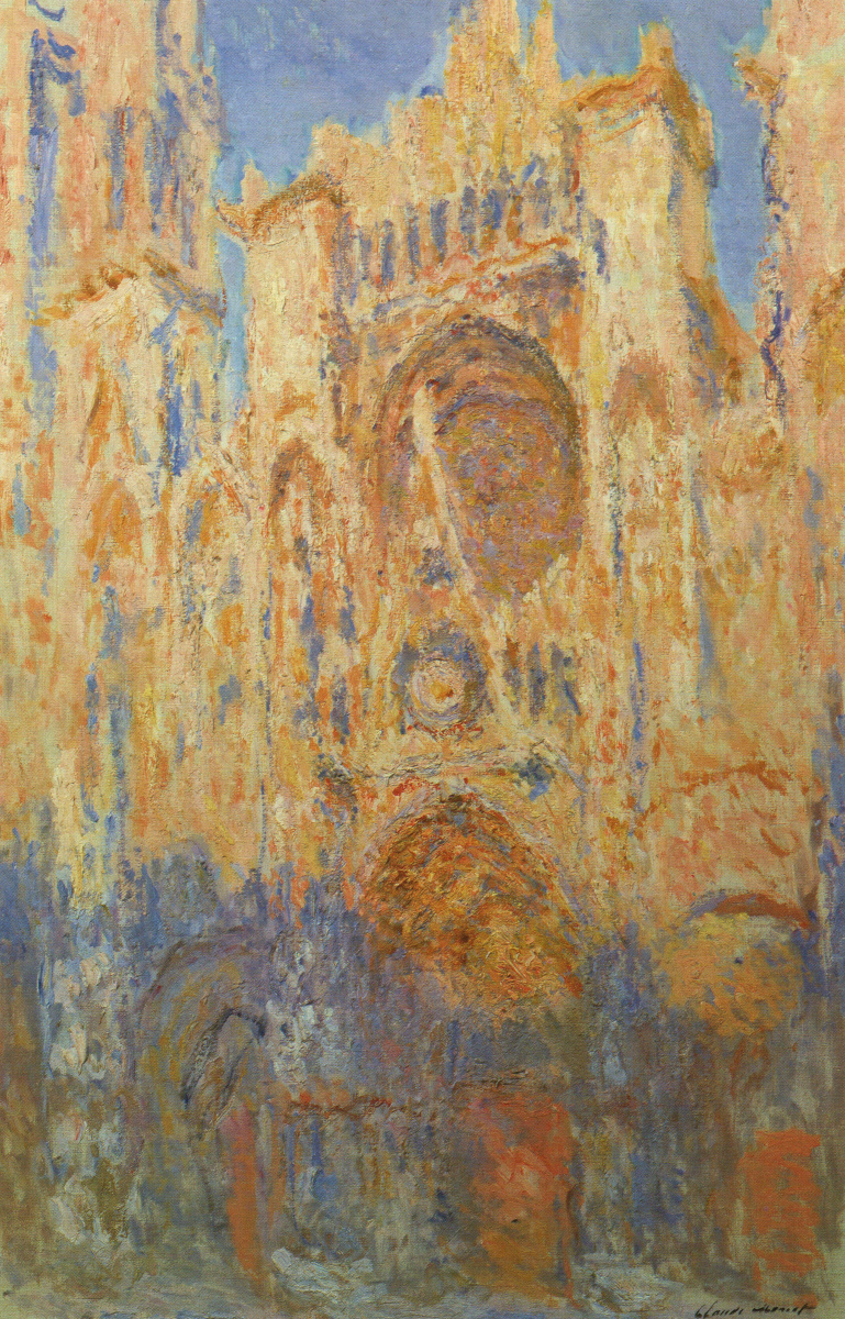 Claude Monet. 鲁昂大教堂，日落