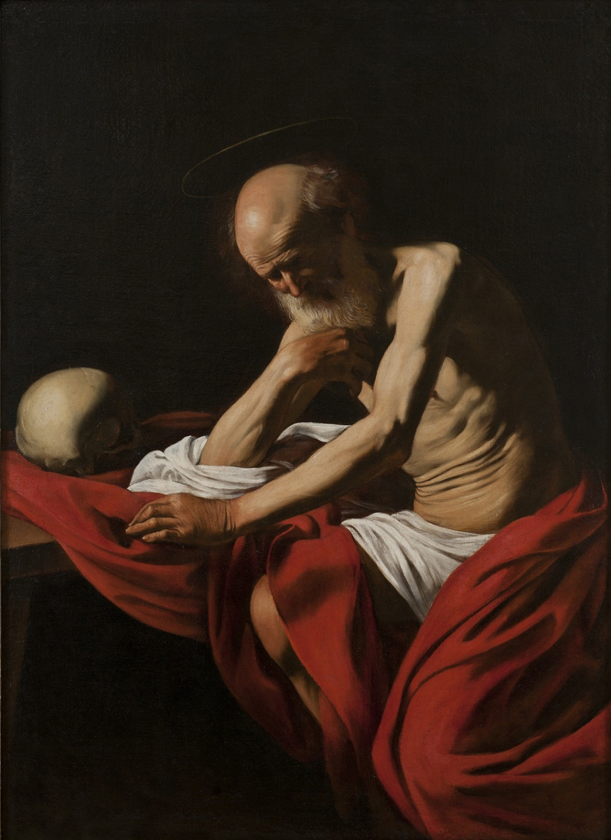 Michelangelo Merisi de Caravaggio. 圣杰罗姆在思想中