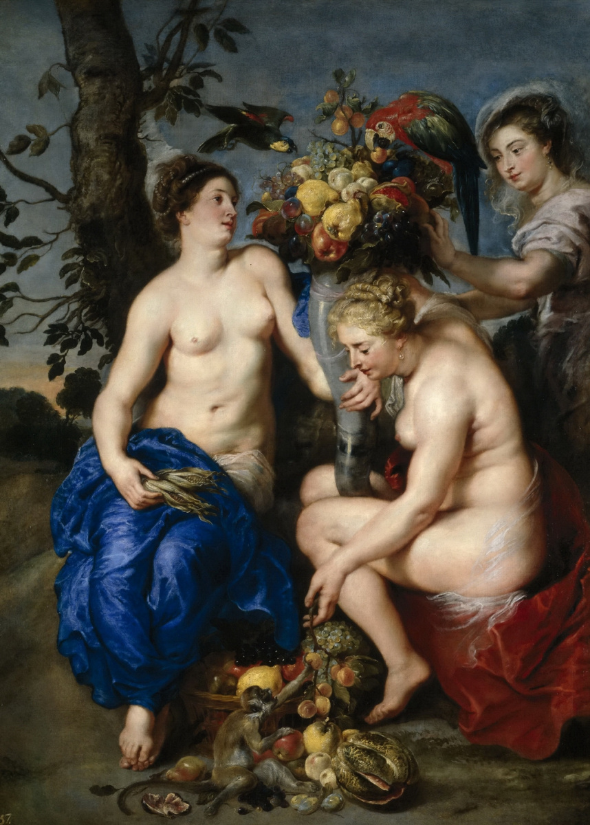 Peter Paul Rubens and France Snyders. Ceres and two nymphs