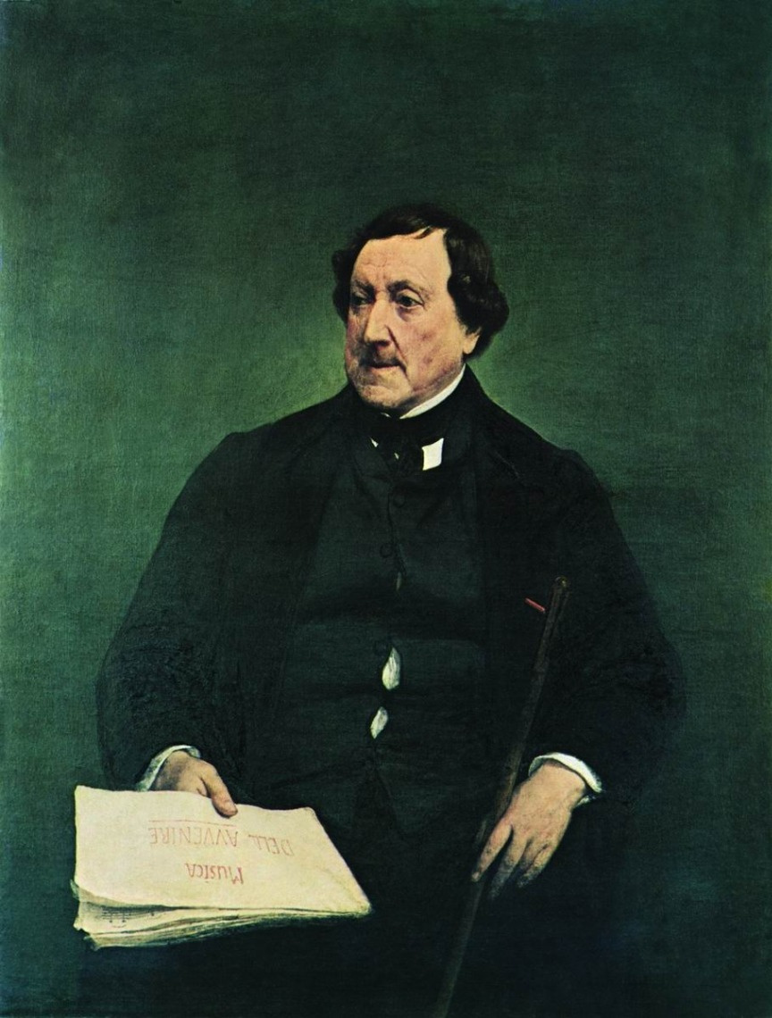 Francesco Ayets. Portrait of Gioachino Rossini