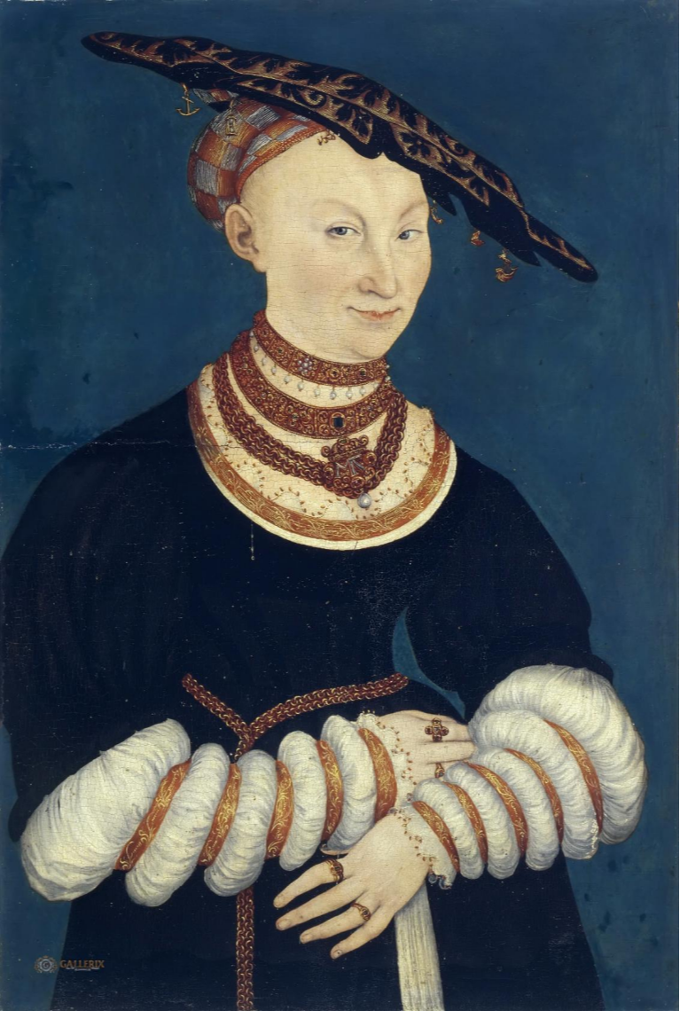 Lucas the Younger Cranach. Catherine de Mecklembourg (1487-1561), duchesse de Saxe. La collection d'art du château Coburg.