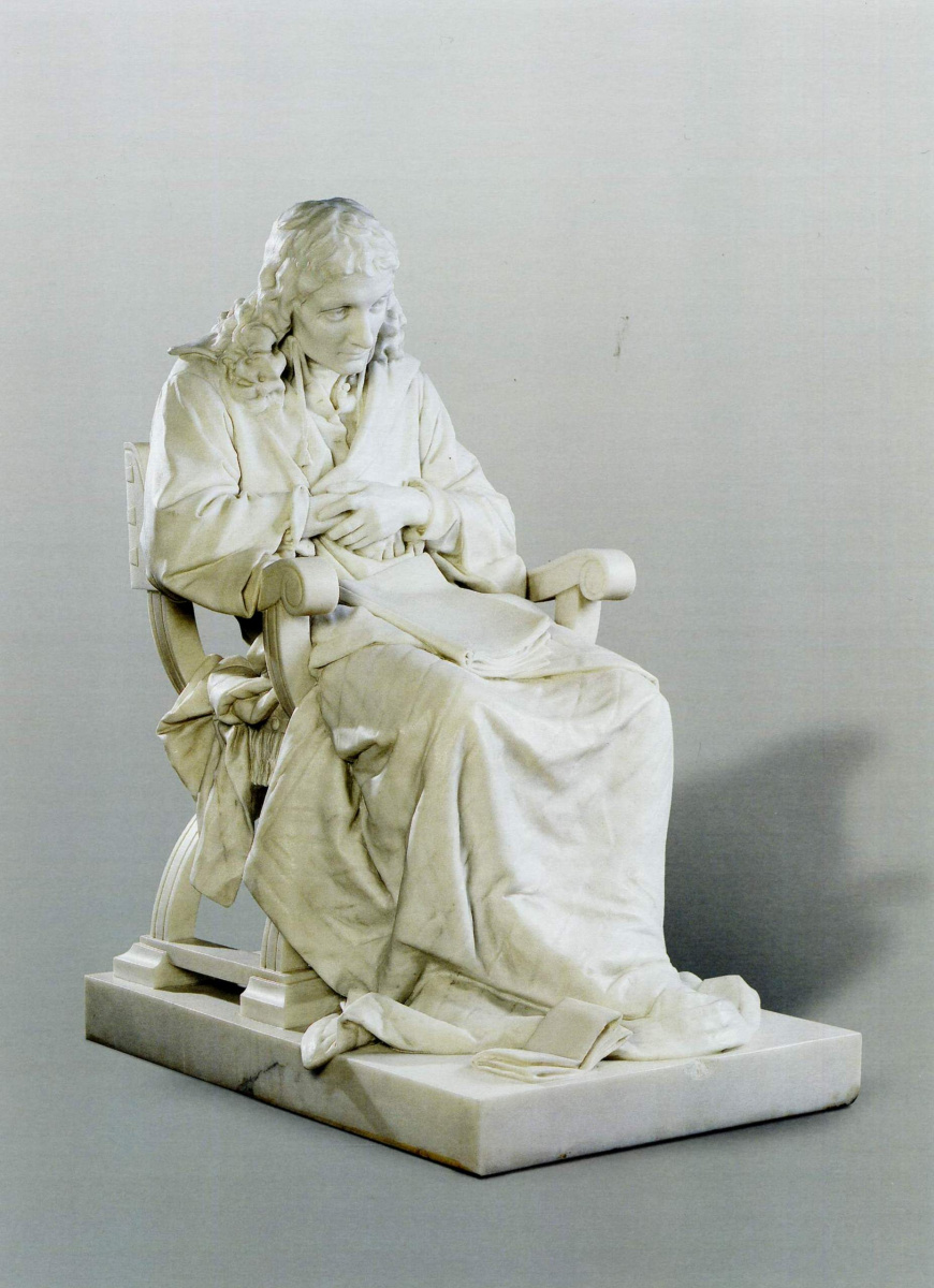 Mark Matveyevich Antokolsky. 斯宾诺莎。减少了位于俄罗斯国家博物馆的大理石雕像（1887年）的重复