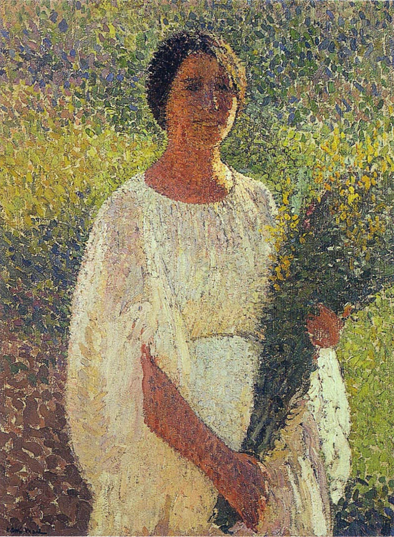 Henri Martin. Girl with flowers