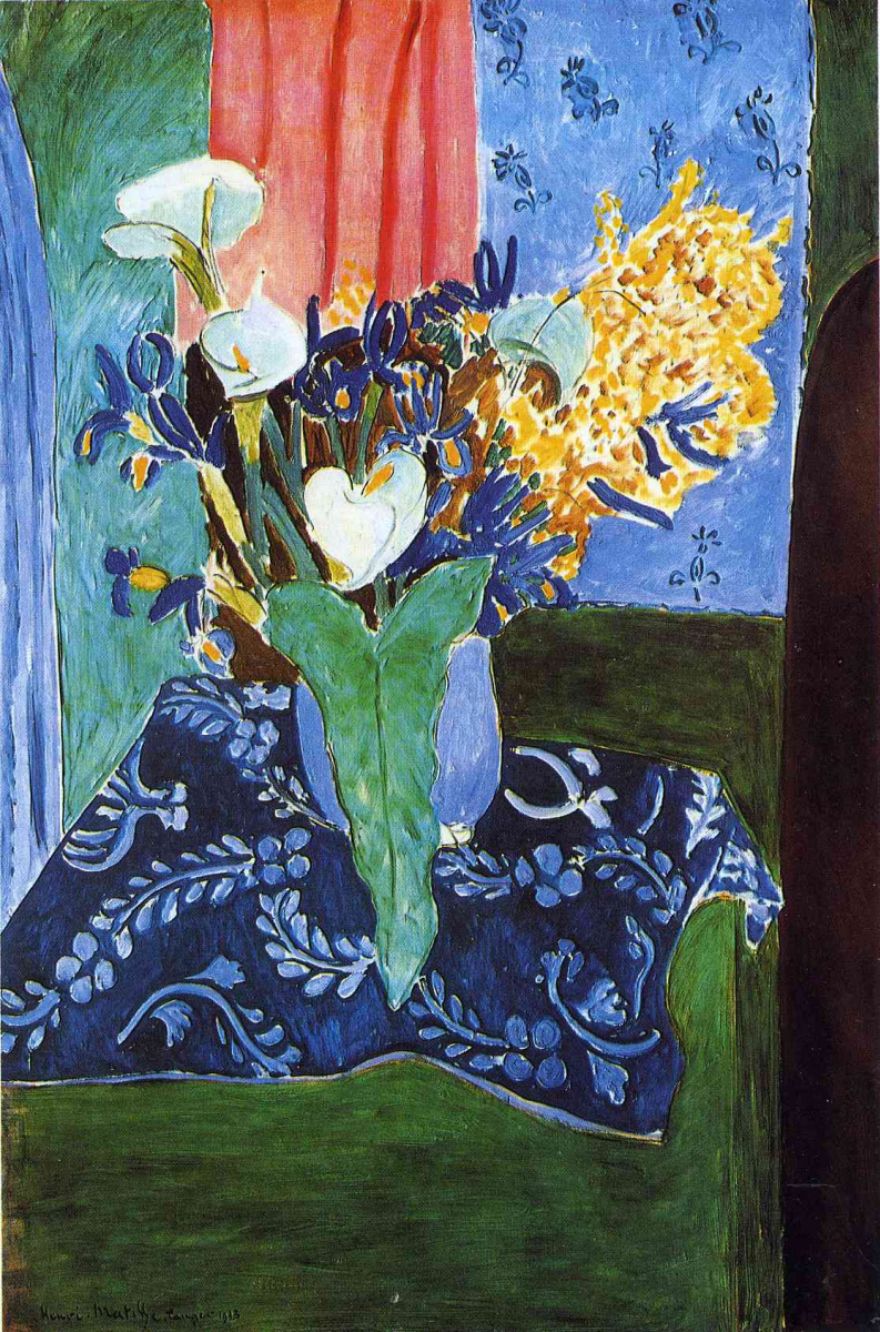 Henri Matisse. Kala lilies, irises and Mimosas