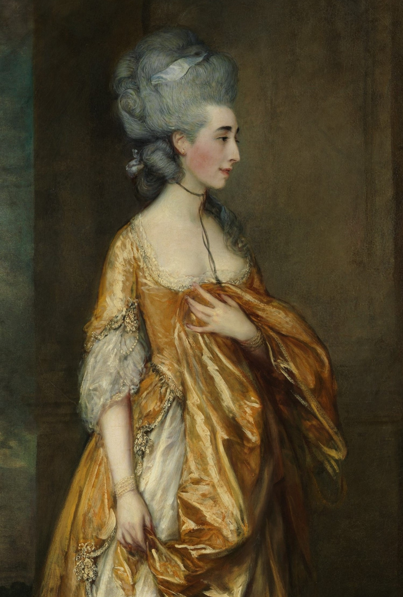 Thomas Gainsborough. Portrait of Mrs. grace Dalrymple Elliot. Fragment