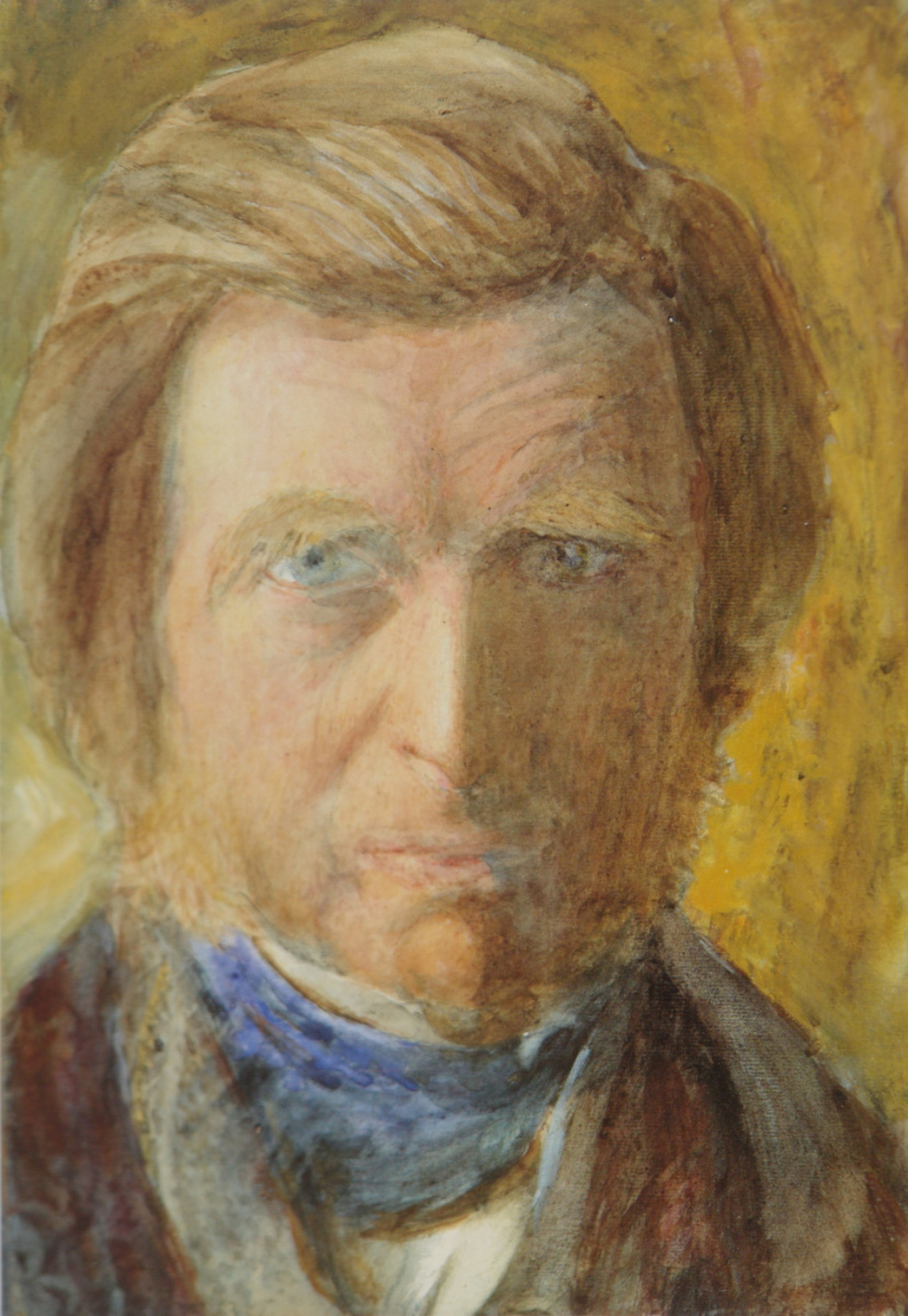 John Ruskin. Self Portrait with Blue Neckerchief