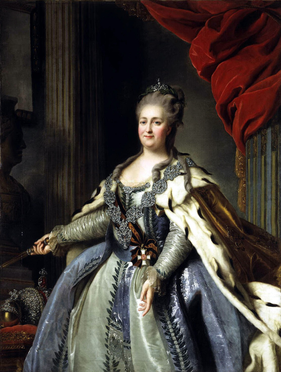 Fedor Stepanovich Rokotov. Portrait of Catherine II (detail)