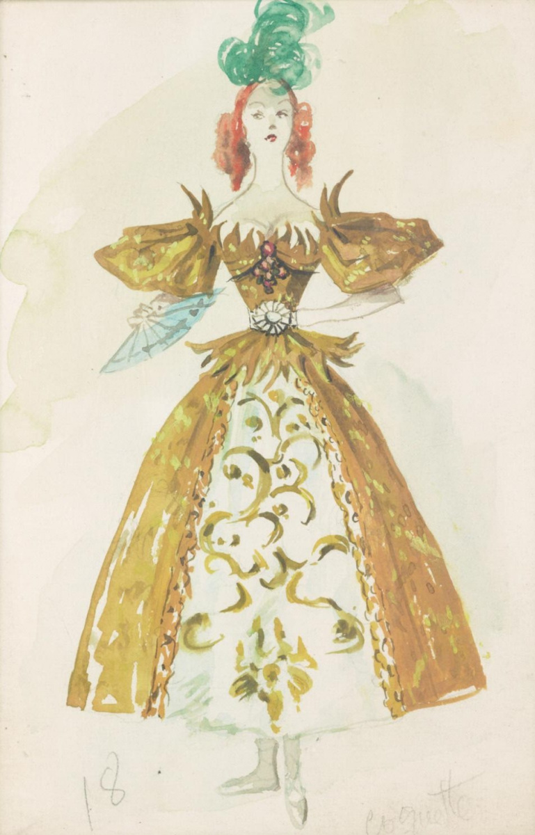 Dorothea Tanning. Flirty. Costume design for the ballet "Night shadow"