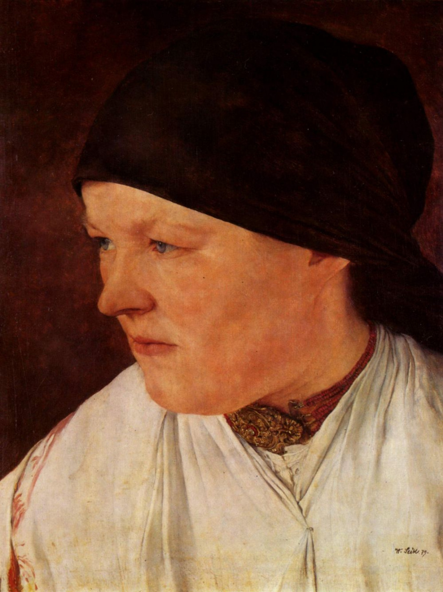 威廉·玛丽亚·休伯特斯（Wilhelm Maria Hubertus）. Head of a peasant girl