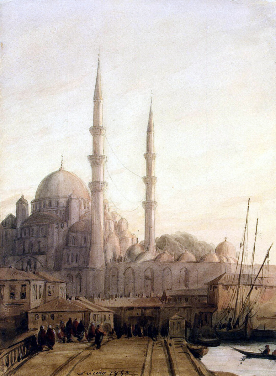 Joseph Frisero. View of the mosque Yeni-Djami mosque in Constantinople