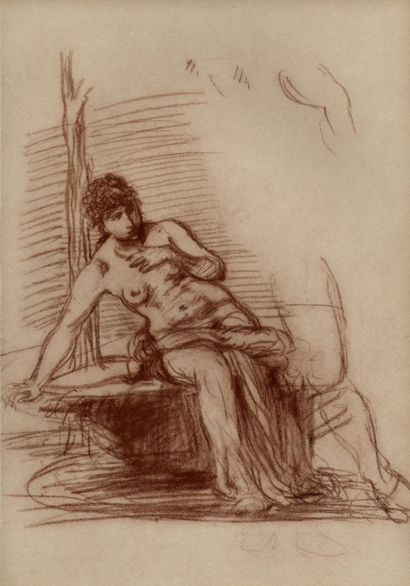 Hans von Mare. Seated Nude