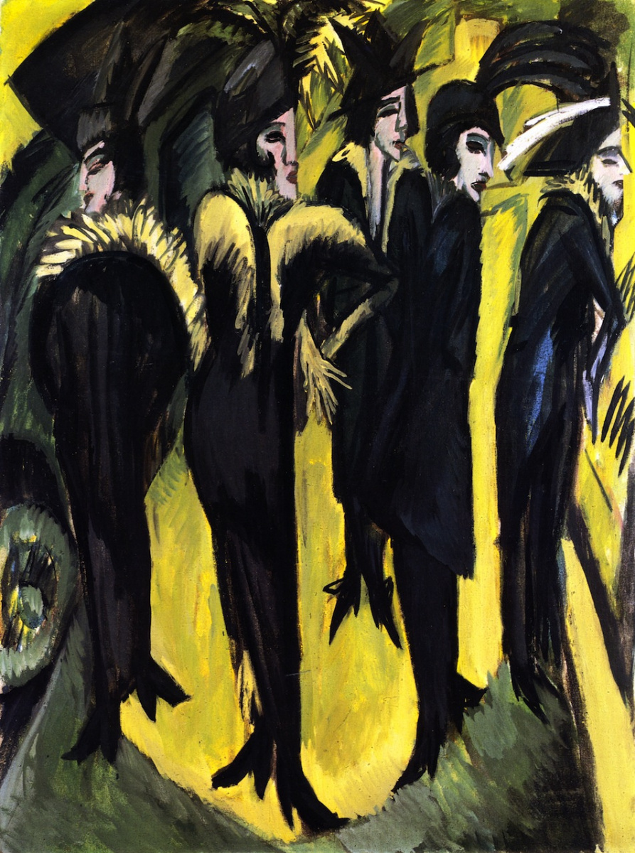 Ernst Ludwig Kirchner. Five women on the street