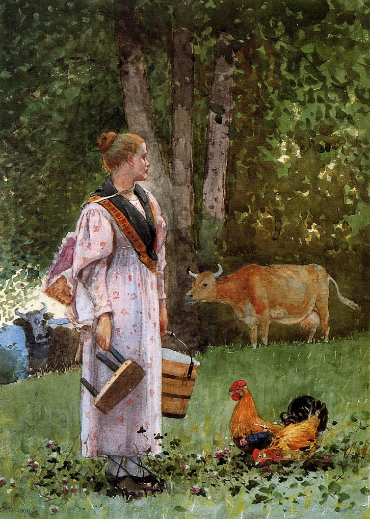 Winslow Homer. Milkmaid