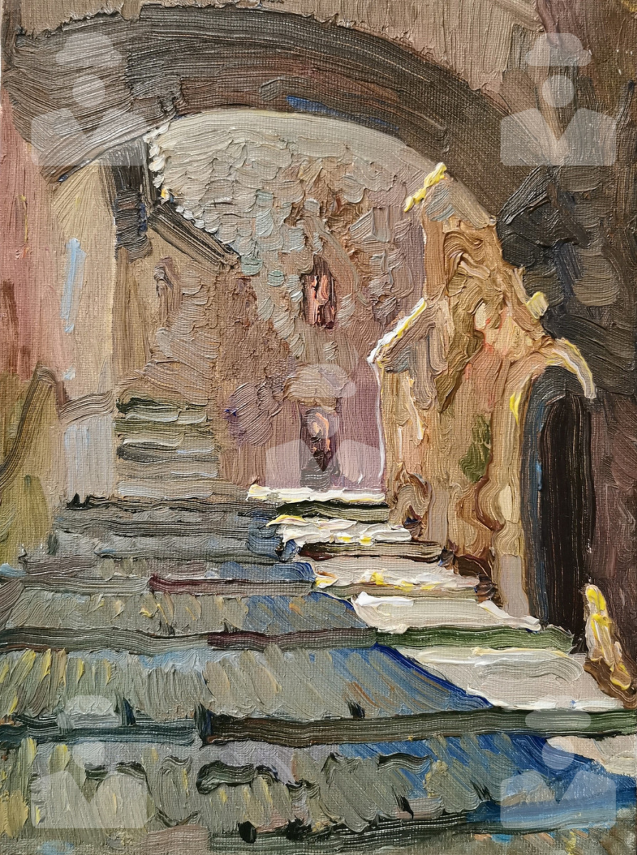 Sergei Borisovich Krivonogov. The streets of sunny Tuscania. Italy