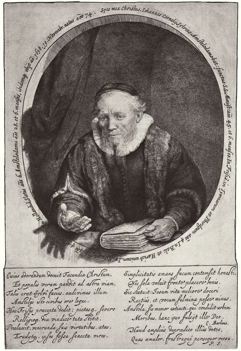 Rembrandt Harmenszoon van Rijn. Portrait Of Jan Cornelis Sylvia
