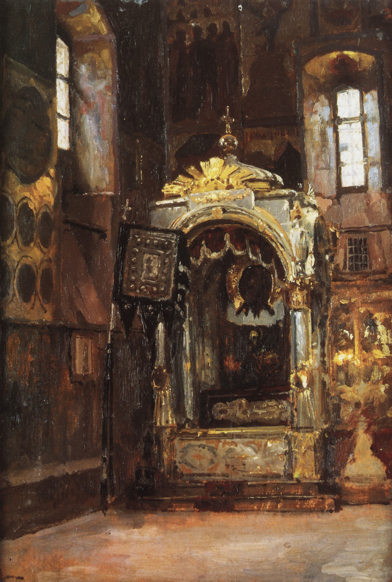 Vasily Polenov. The Cathedral of the assumption. Cancer of Metropolitan Jonah