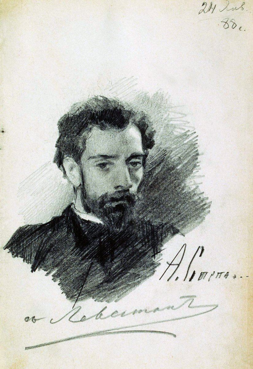 Alexey Stepanovich Stepanov (1858-1923). Portrait of I. I. Levitan. 1888