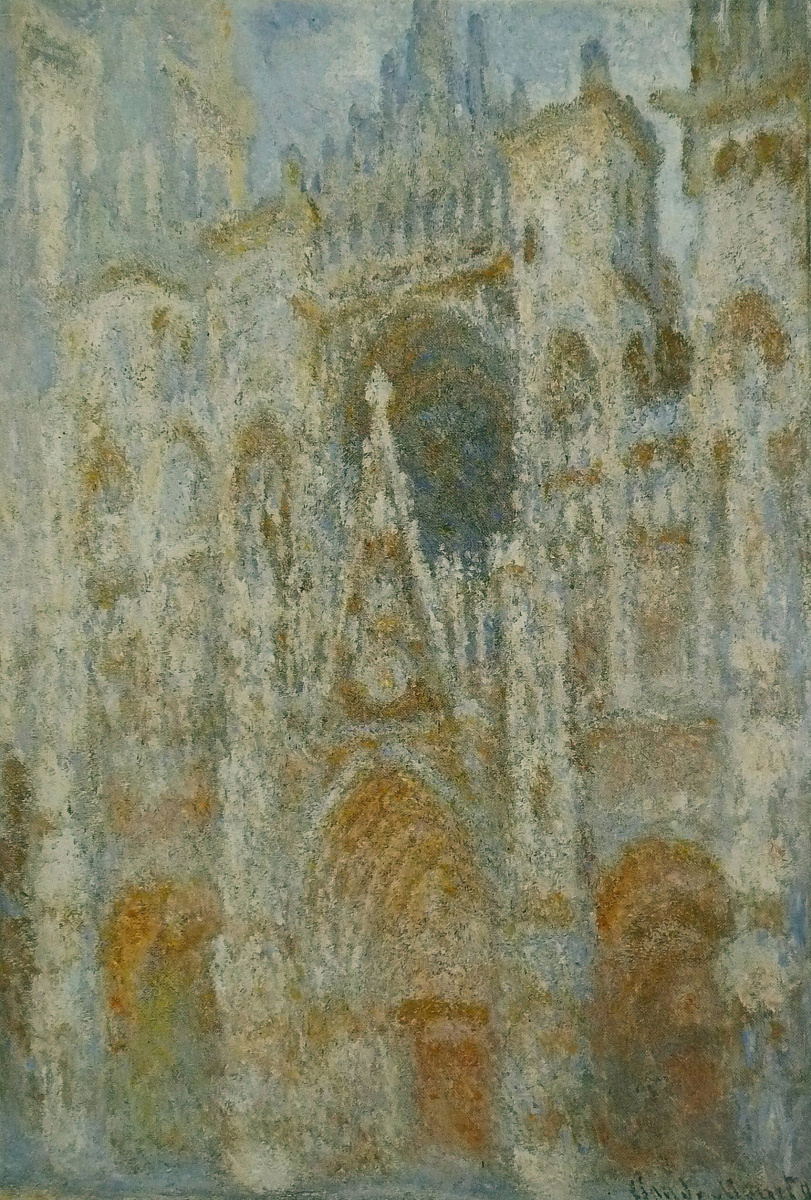 Rouen Cathedral, the portal; harmony blue