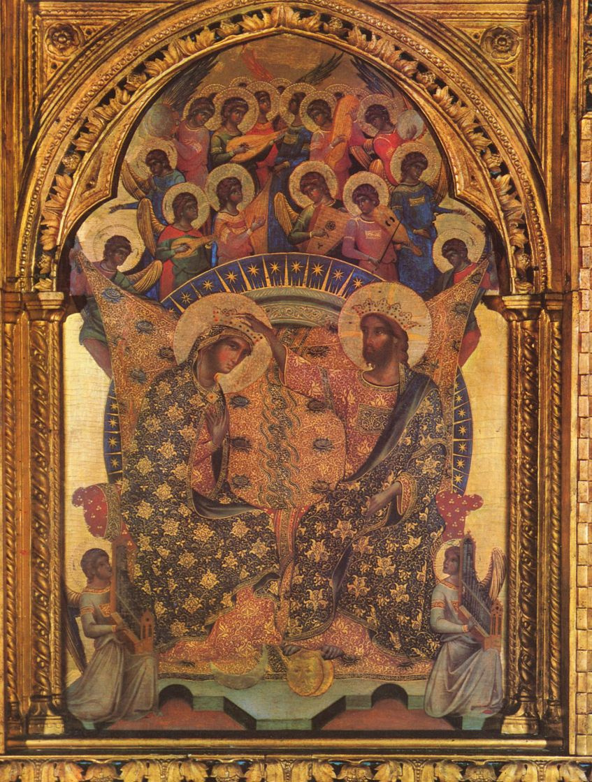 Паоло Венециано. Полипитих с коронованием Марии, центральная часть: Коронование Марии