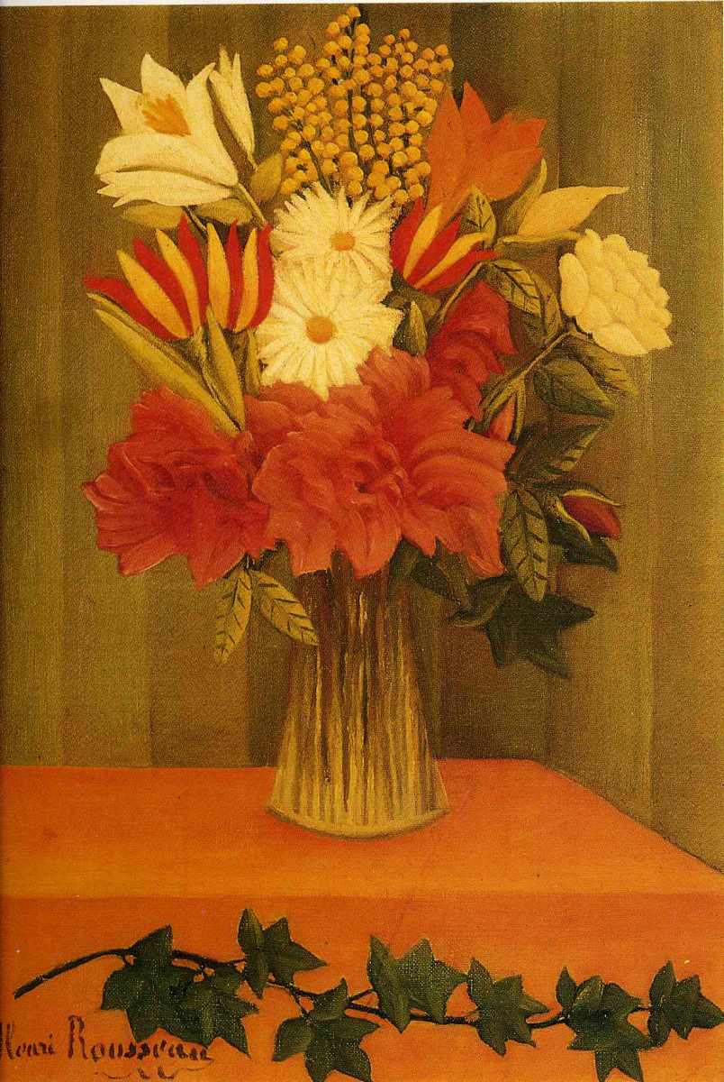 Henri Rousseau. The bouquet on the table