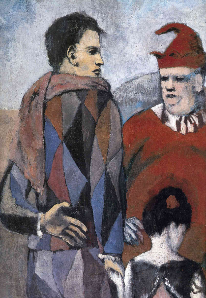 Pablo Picasso. The family of the comedians (excerpt)