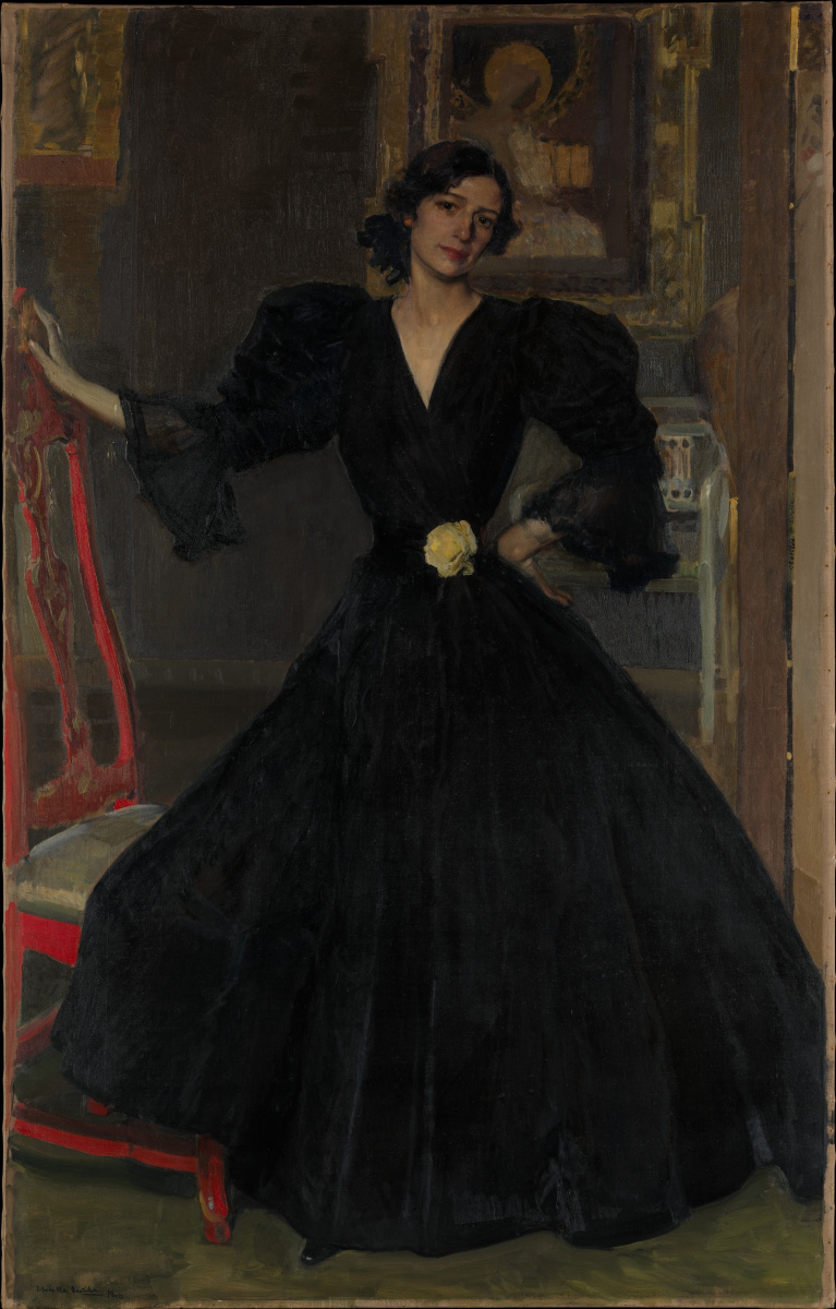 Joaquin Sorolla. Señora de Sorolla in black (Clotilde garcía del Castillo)