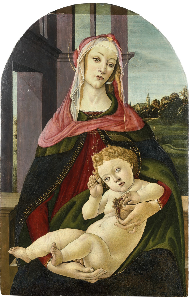 Sandro Botticelli. Madonna of the Pomegranate