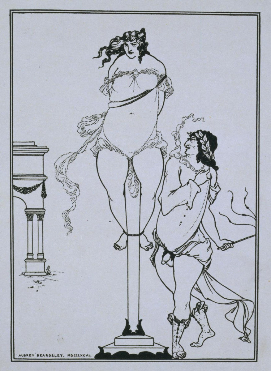 Aubrey Beardsley. Yuvenal, a woman scourging