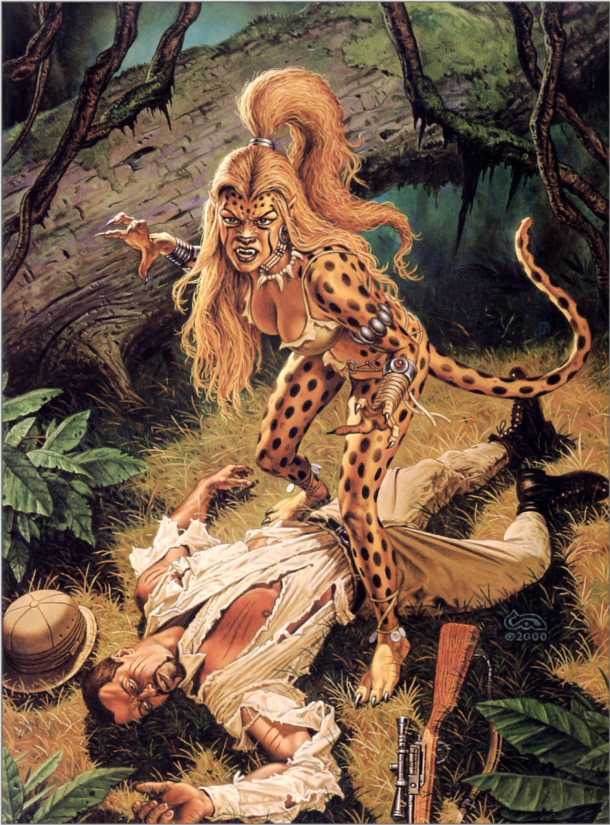 Clyde Caldwell. Girl Cheetah