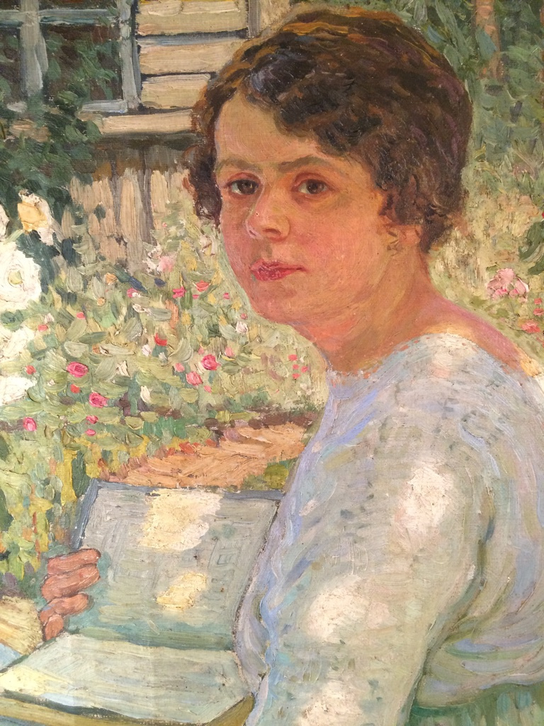 Портрет девушки в летнем саду