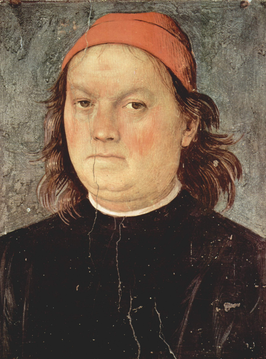 Pietro Perugino. The frescoes of the halls of the techniques of the management Board of the exchange in Perugia. Self portrait