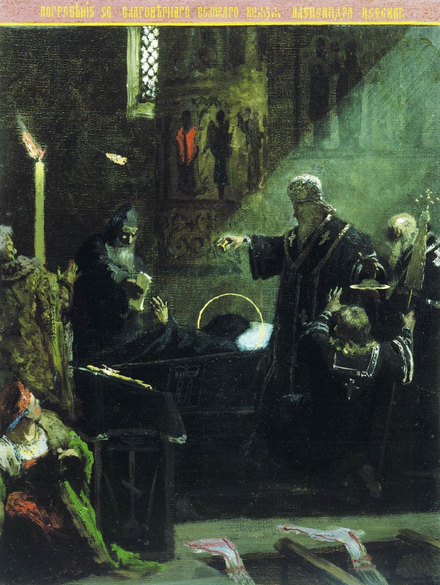 Генрих Ипполитович Семирадский. Burial of Alexander Nevsky (sketch)