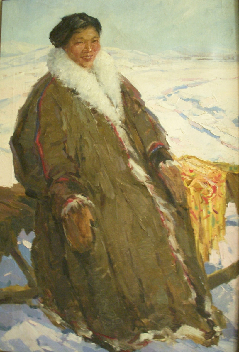 Vadim Anatolievich Baldin. Nenets girl on sled