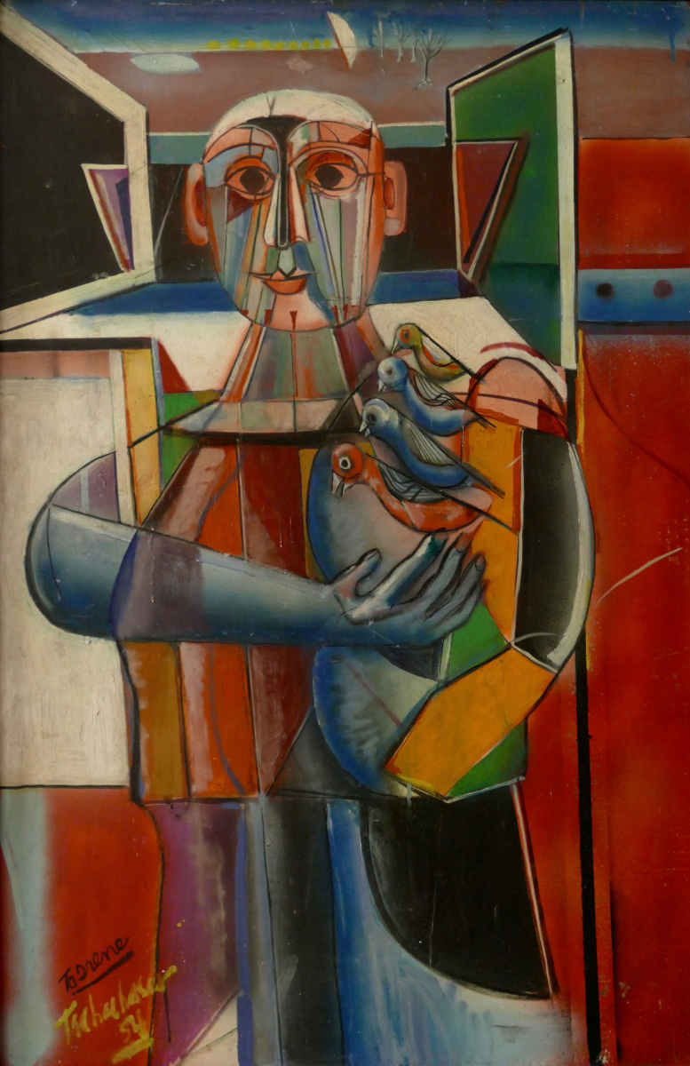 Naum Chakbasov. Autoportrait aux oiseaux