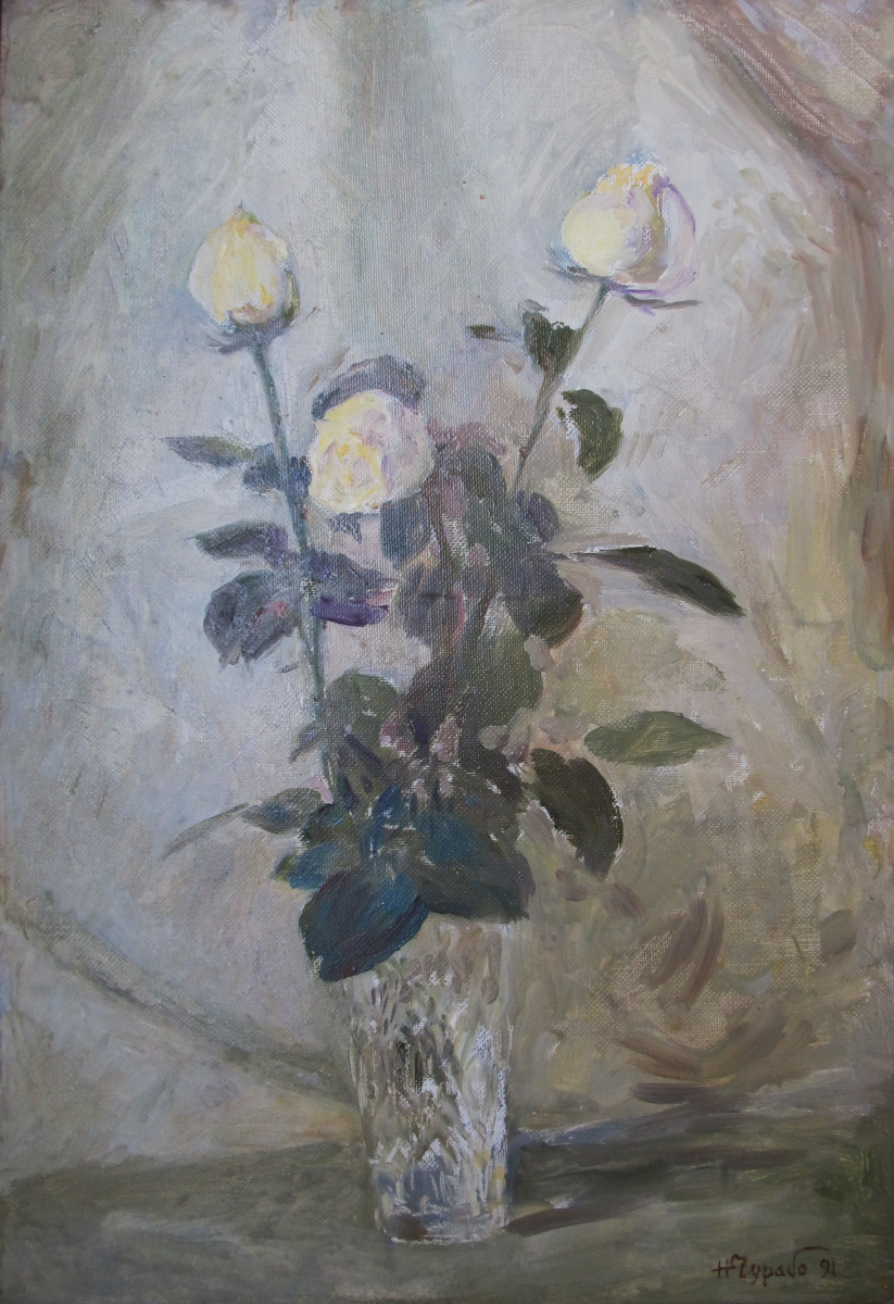 Nikolai Dmitrievich Churabo. Roses blanches