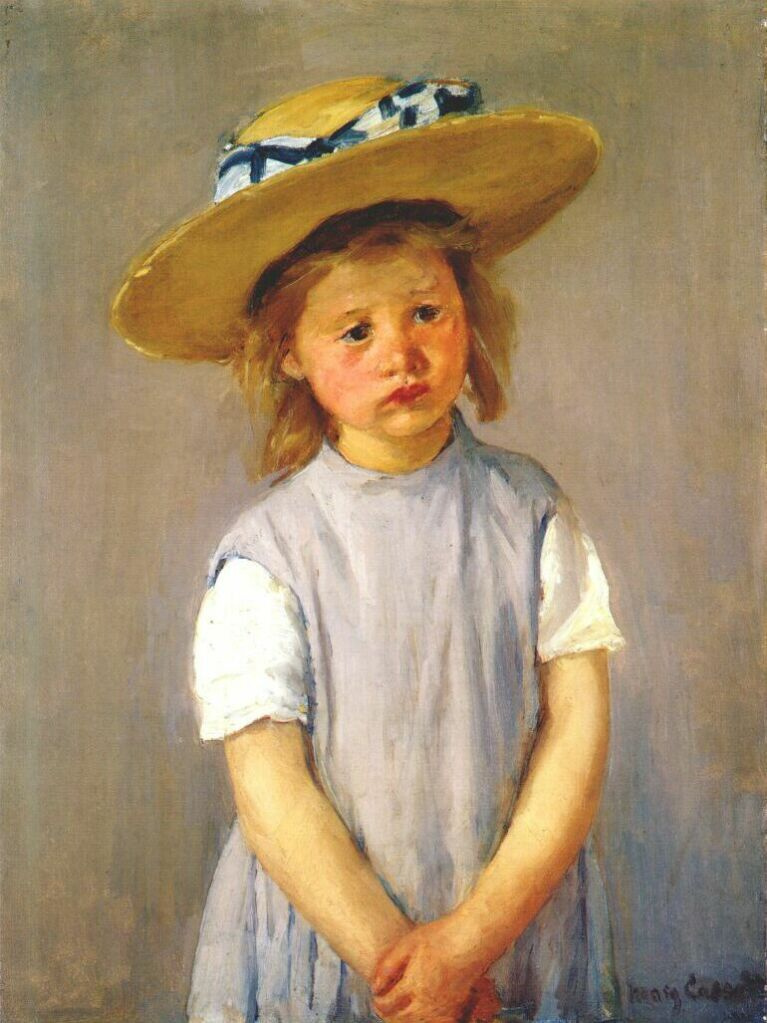 Mary Cassatt. Child in a straw hat