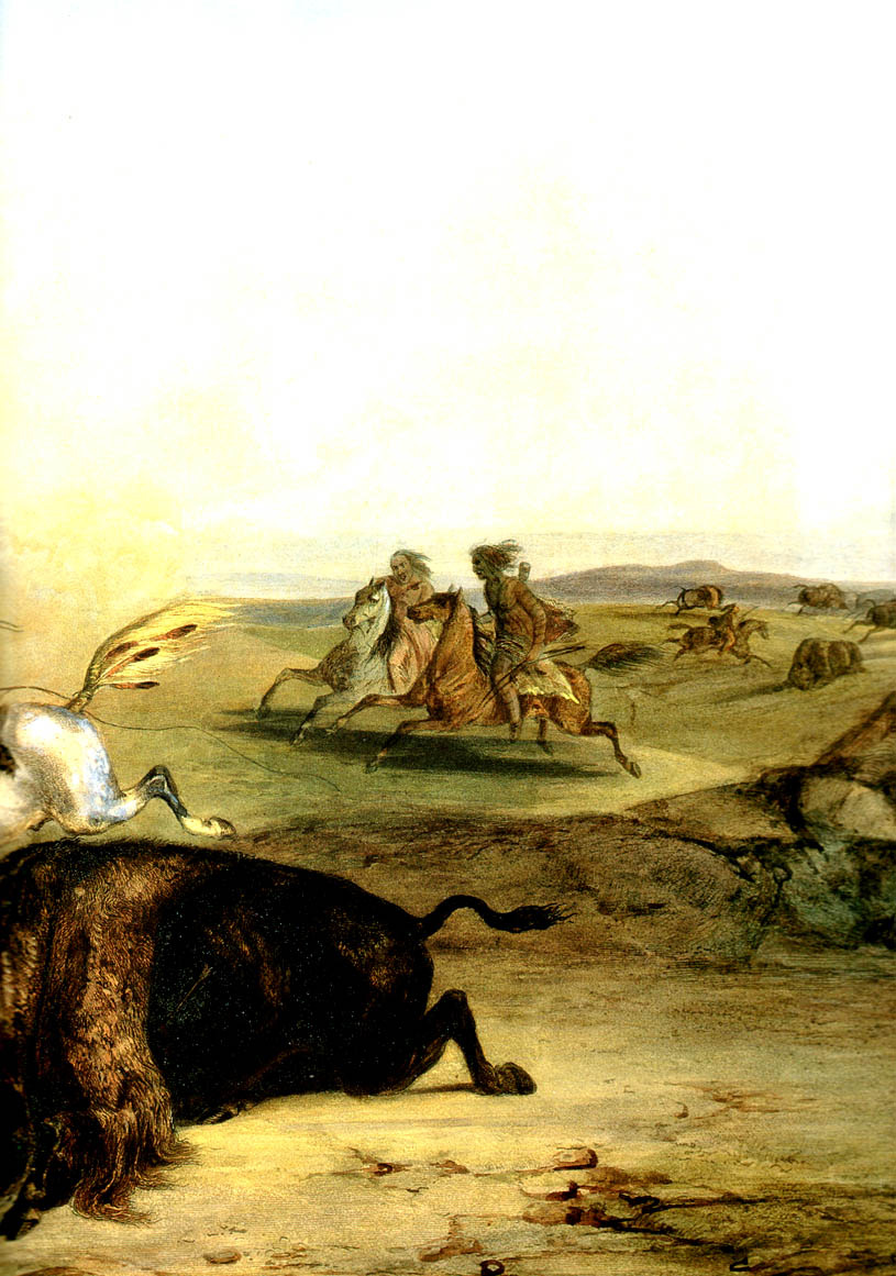 Carl Bodmer. Indian bison hunters