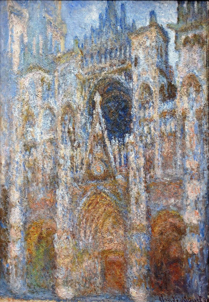 Claude Monet. Rouen Cathedral, the portal; harmony blue