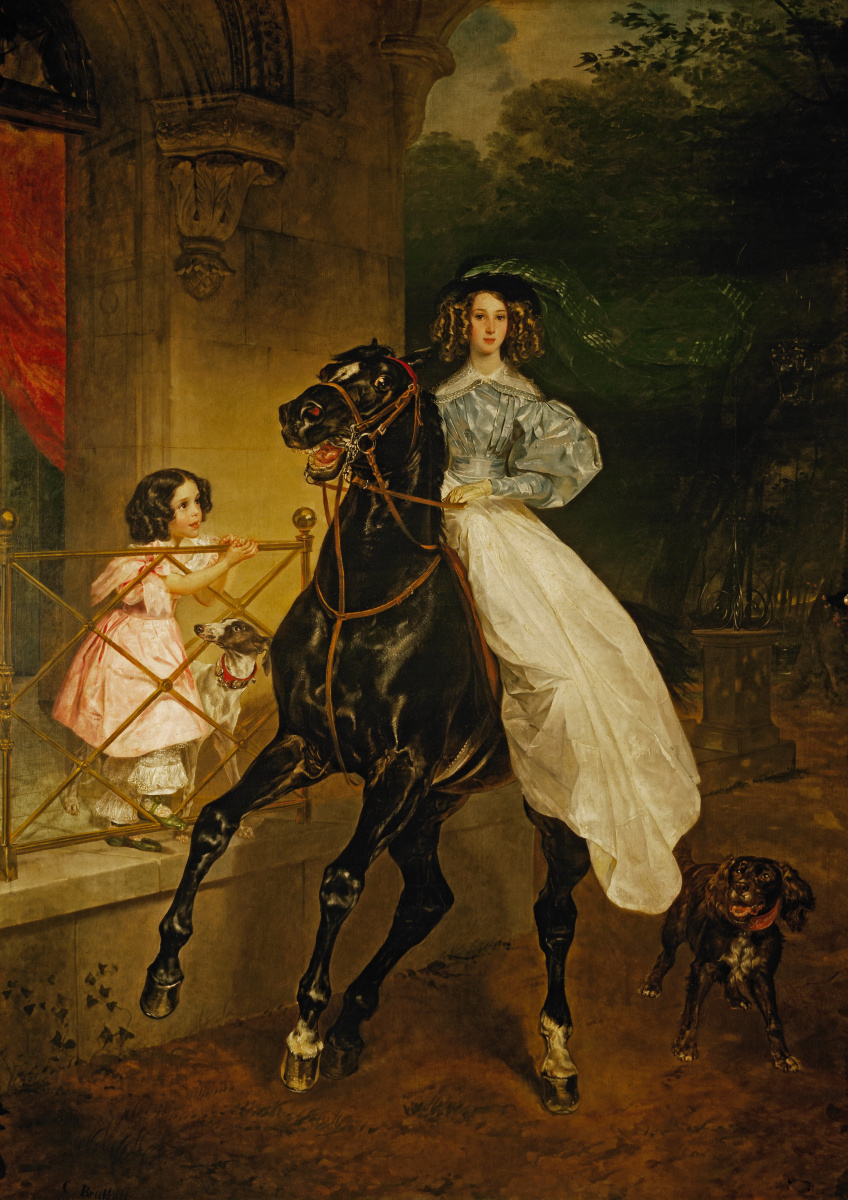 Karl Pavlovich Bryullov. Rider. Portrait Dzhovaniny Pacini and Amazilia, pupils of Countess Y. P. Samoilova