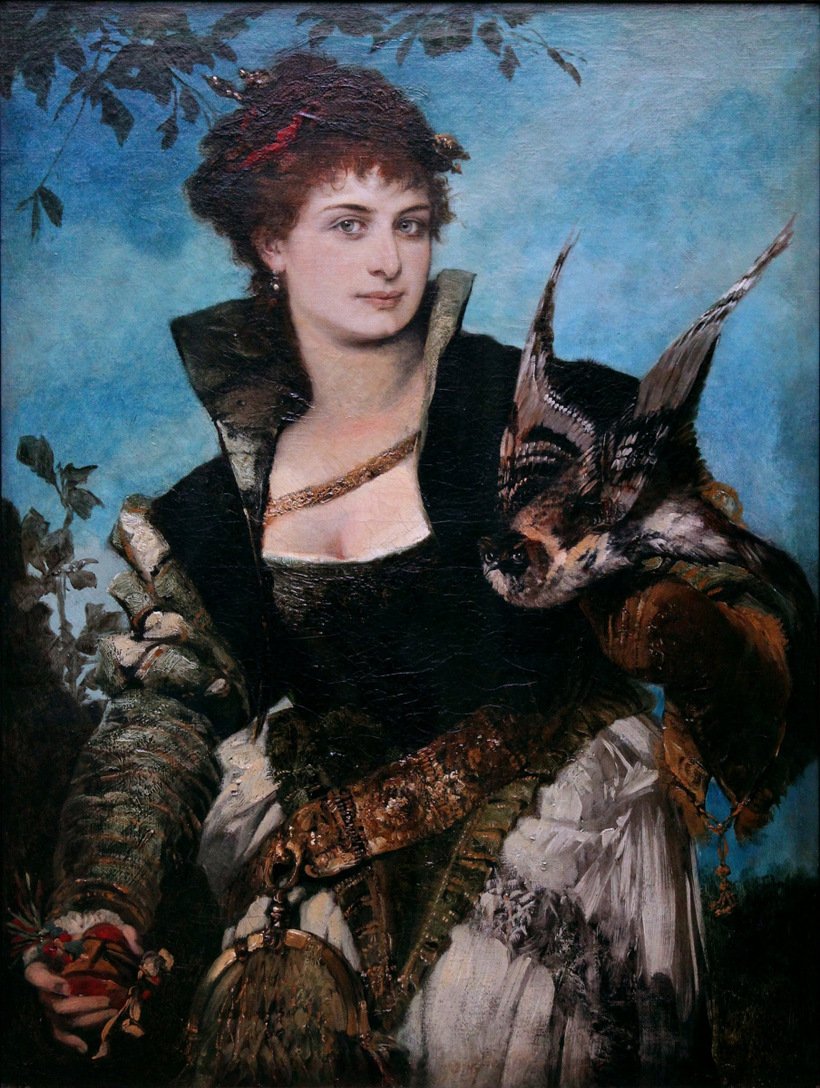 Hans Makart. Lady with a Falcon