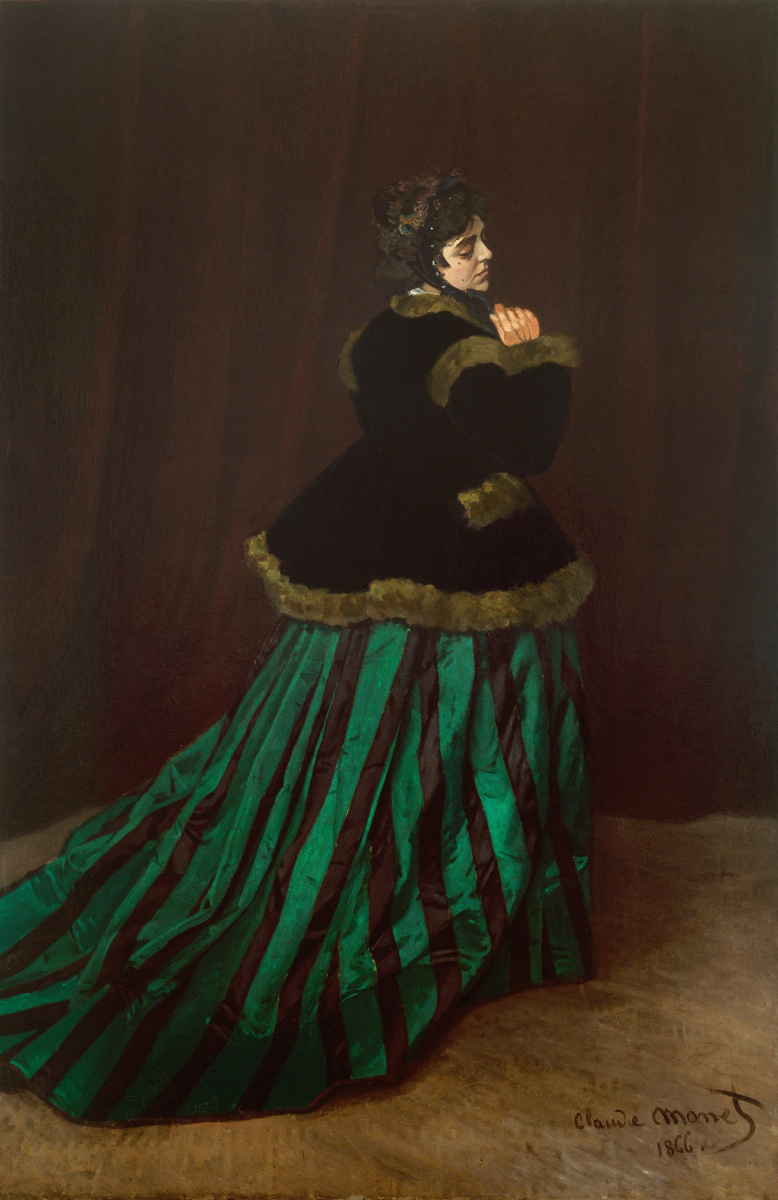 Claude Monet. Camille o el retrato de una dama con un vestido verde