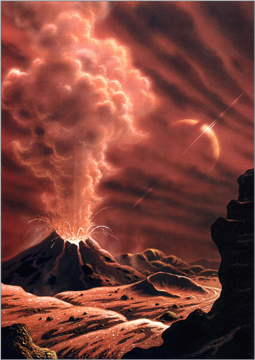 David Hardy. The volcano on Titan