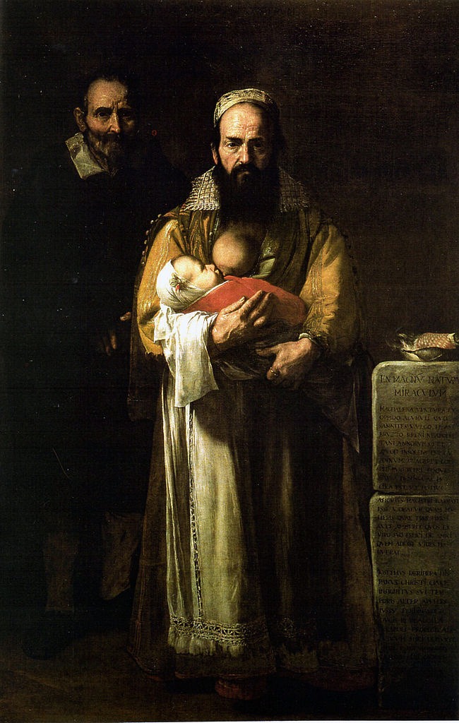 Jose de Ribera. Magdalena Ventura with husband and son