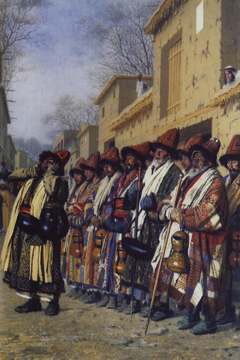 Vasily Vereshchagin. Chorus of dervishes begging. Tashkent