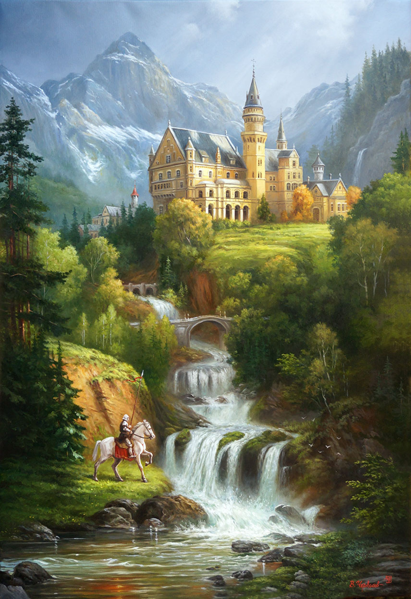 ダイヤモンドアートクラブ 完売品 Castle and Mountains Castle and