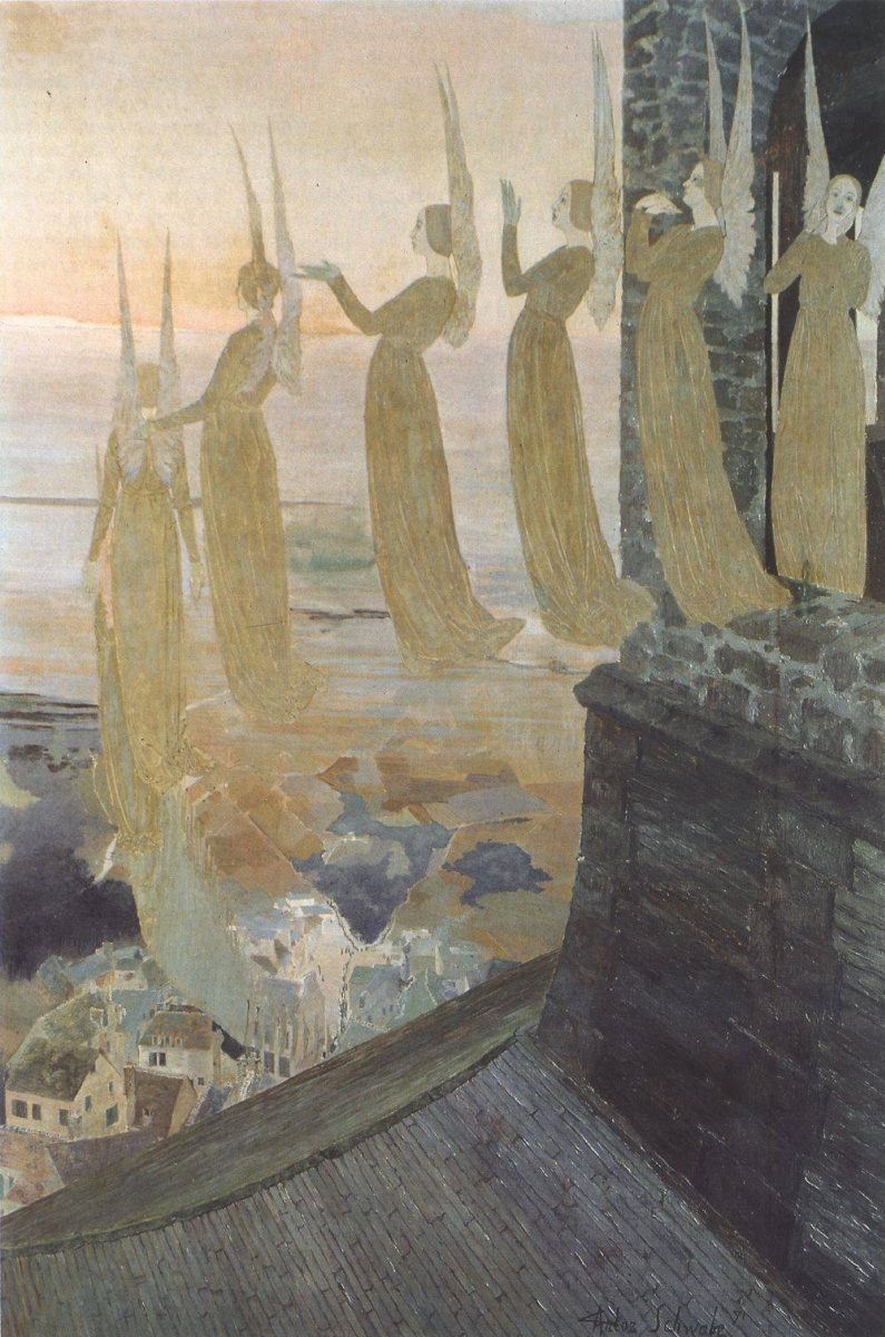 Carlos Schwabe. Evening bells. 1891