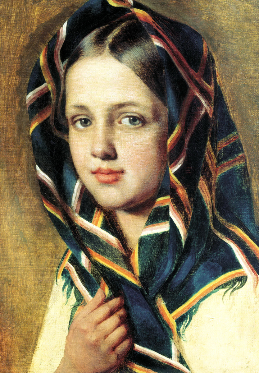 Alexey Gavrilovich Venetsianov. Girl in a scarf