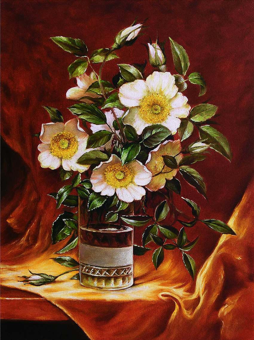 Vladimir Shtykov. Rosehip in a glass