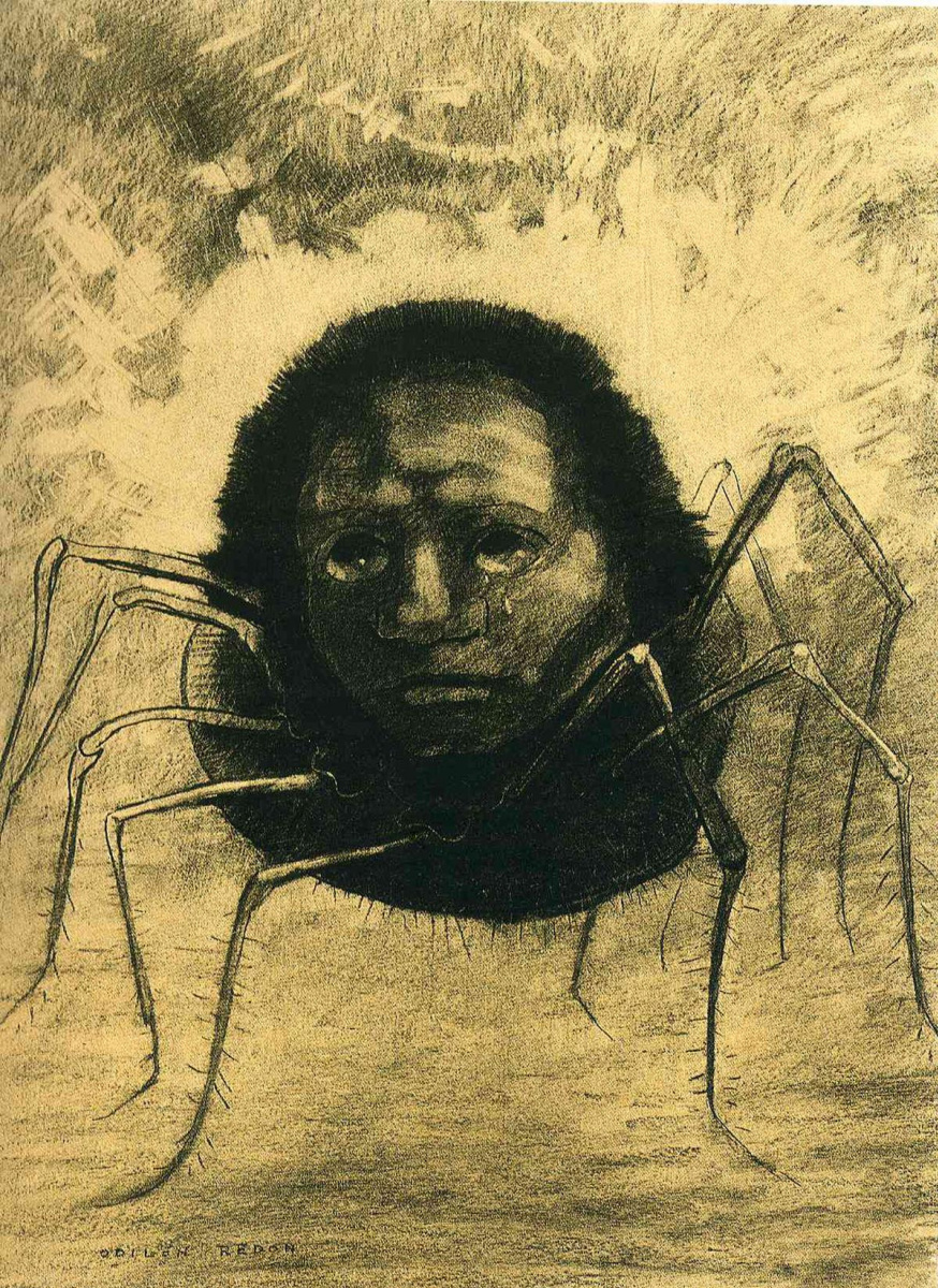 Odilon Redon. Crying spider